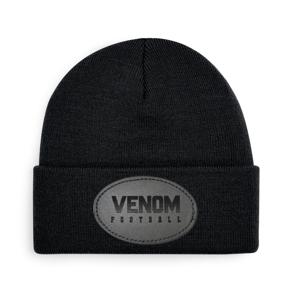 Venom Strickmütze in drei Farben Logo grau