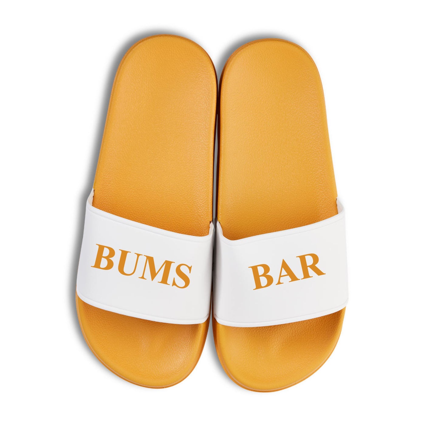 Badelatschen "BUMS BAR" in gelb