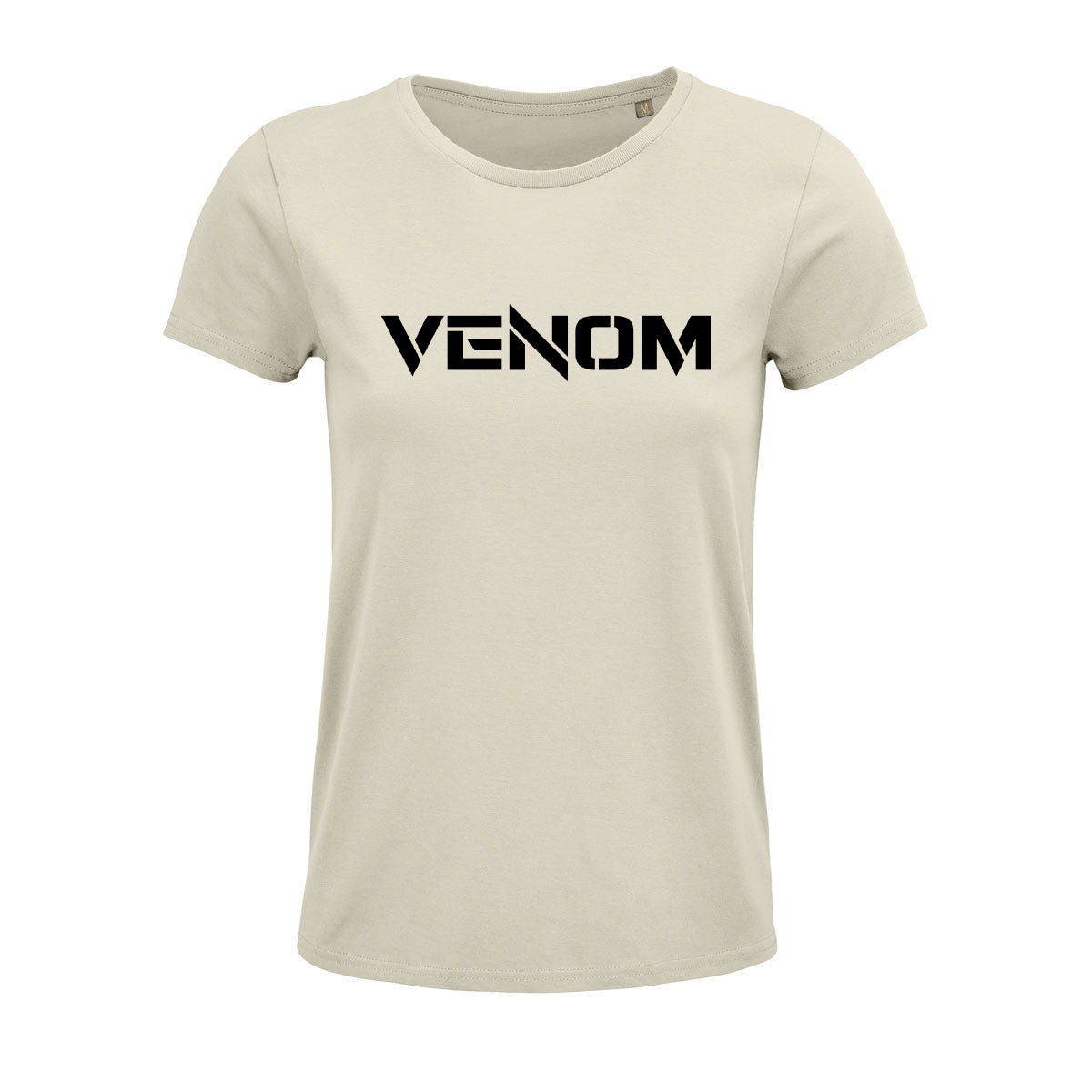 Venom Lady-Shirt creme schwarzer Schrifzug