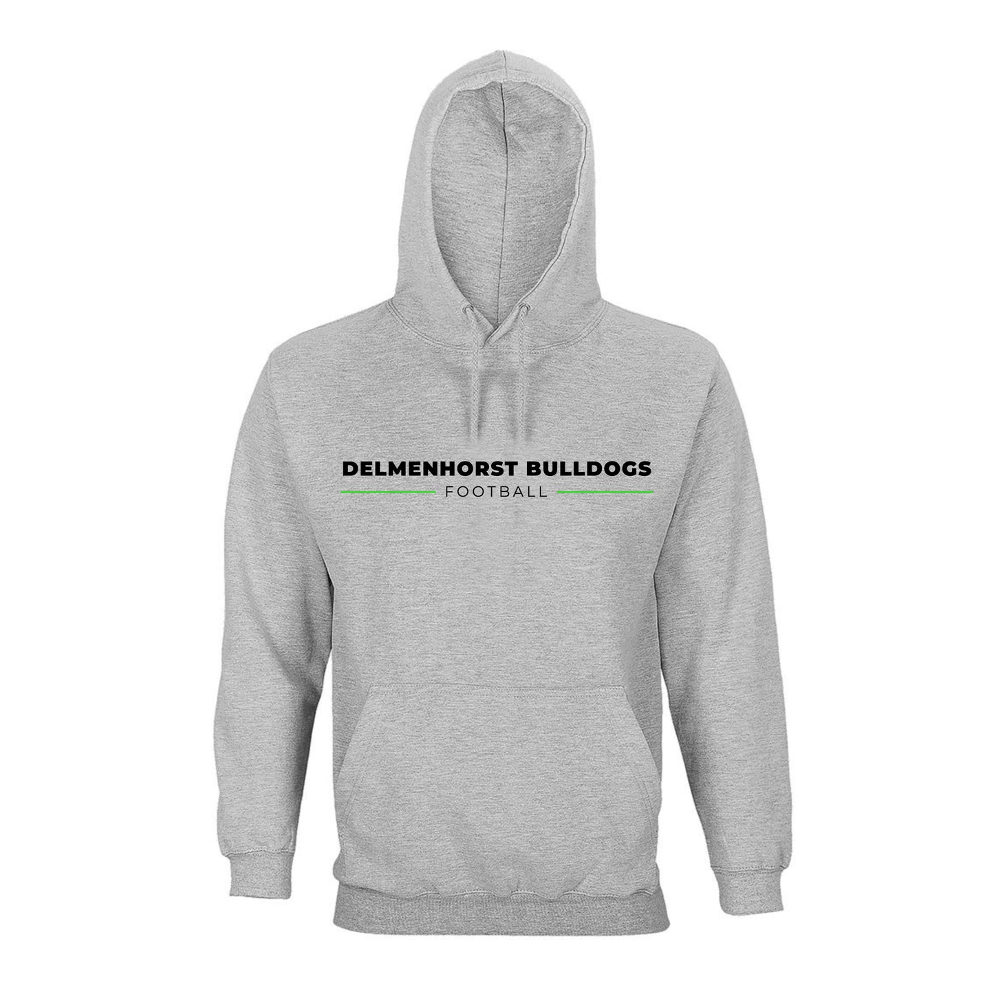 Bulldogs Hoodie Design "greenline" grey