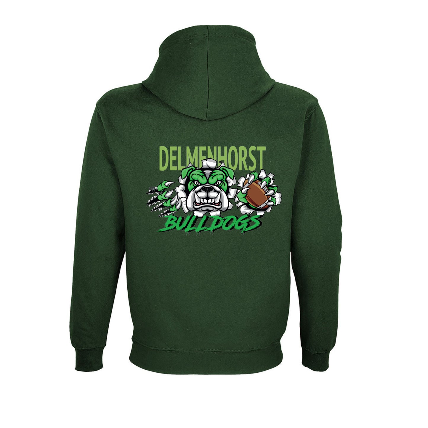 Bulldogs Hoodie grün mit Logo
