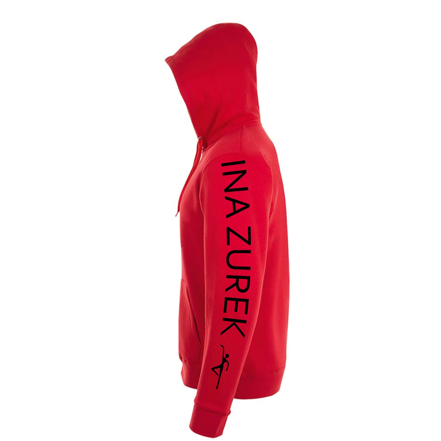 Sweatshirt-Jacke "Ballettschule" rot mit schwarzem Druck