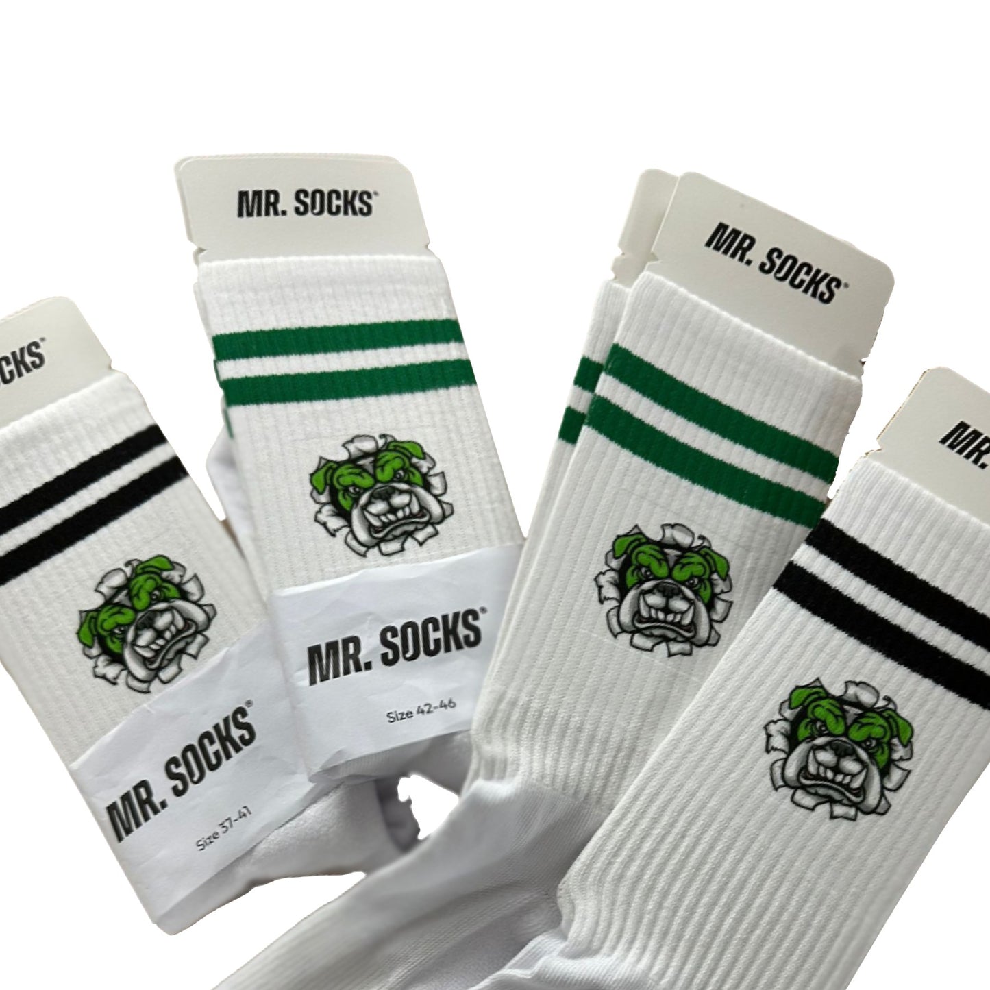 Bulldogs Socken von Mr Socks weiß