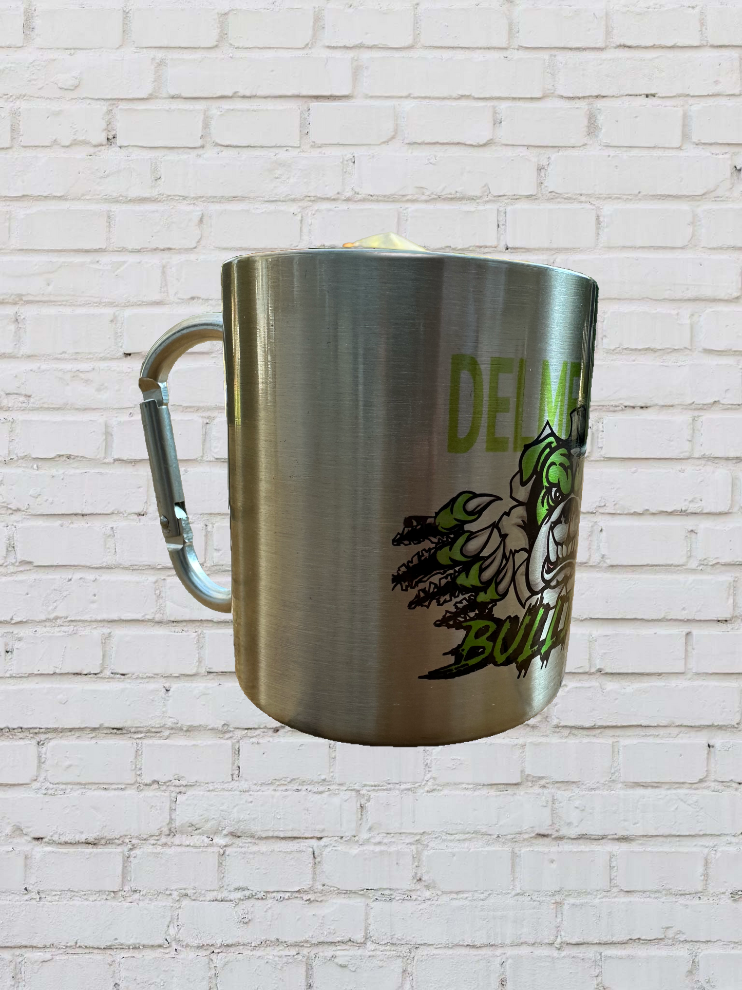 Bulldogs Edelstahltasse mit Karabiner