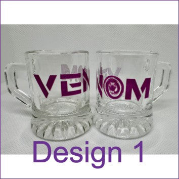 Venom Schnapsglas in drei verschiedenen Designs