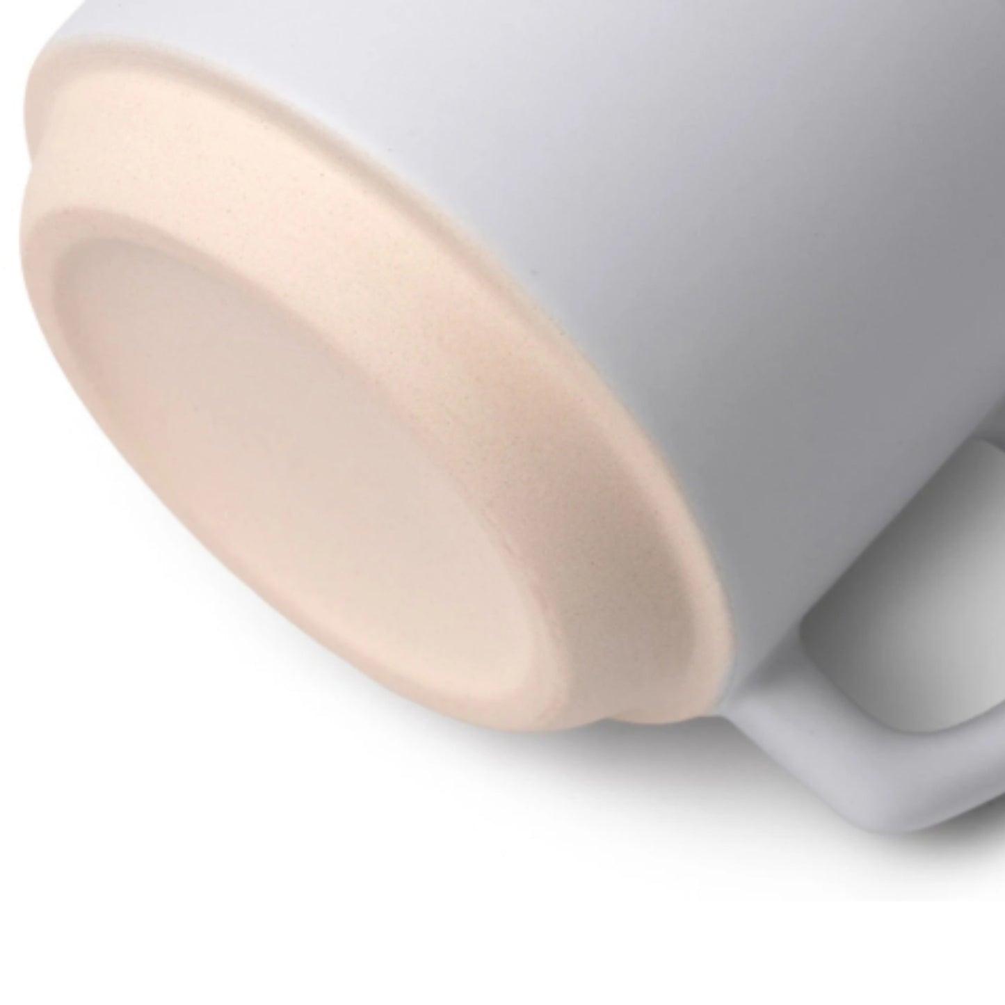 Matte Sublimationstasse GEISA mit Bambusuntersetzer, weiß