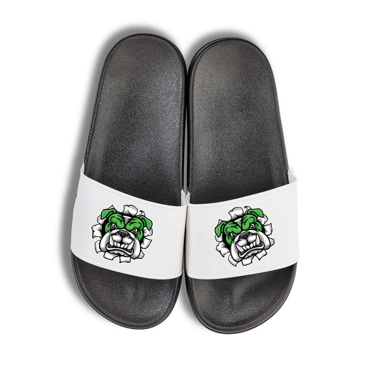 Bulldogs Badelatschen schwarz-weiß Bulldogge