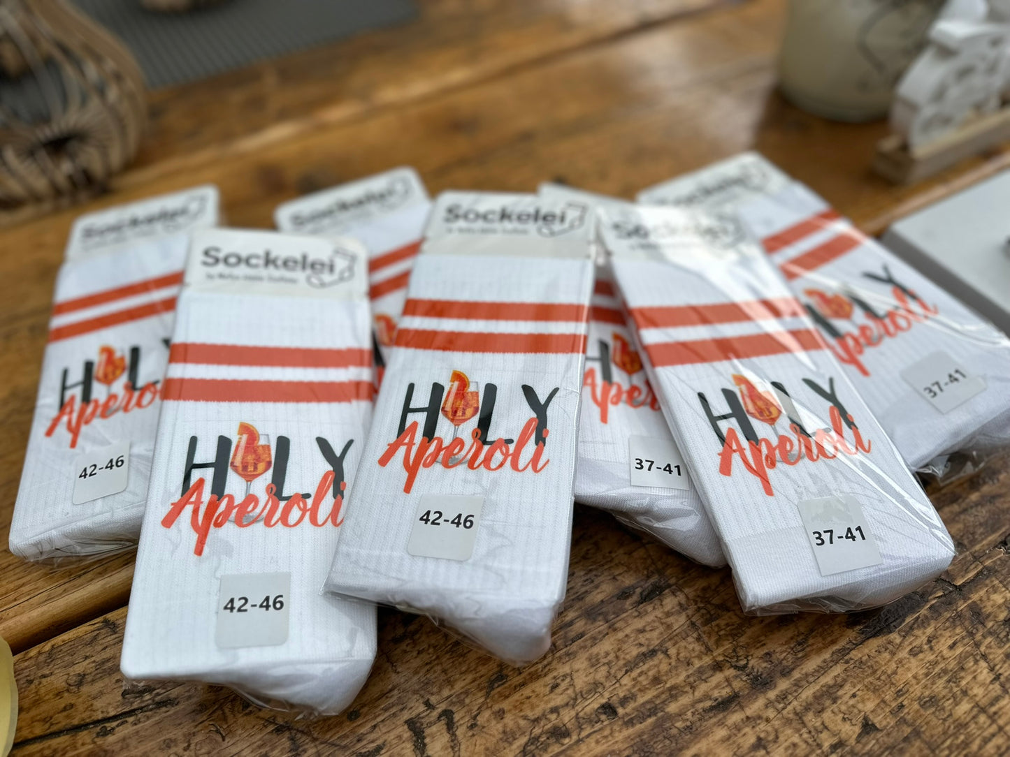 Socken im Aperol Stil - Holy Aperoli