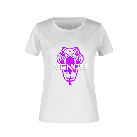 Venom Lady-Shirt weiß Schlangenkopf