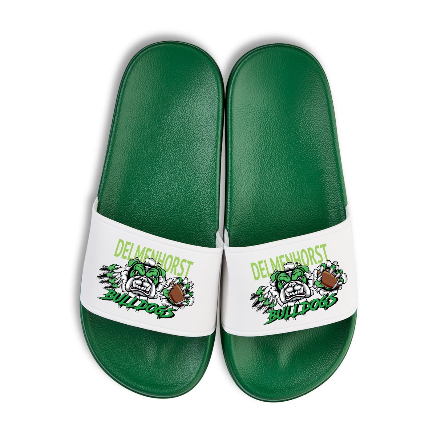 Bulldogs Badelatschen grün Logo