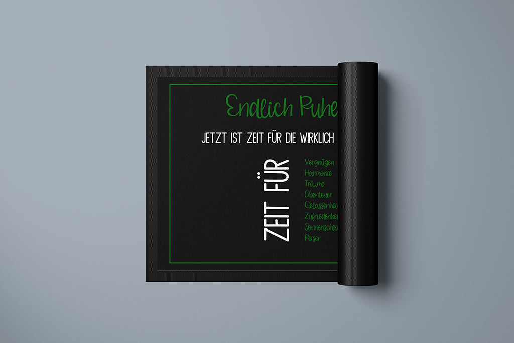 Fussmatte "Endlich Ruhestand" in zwei Größen