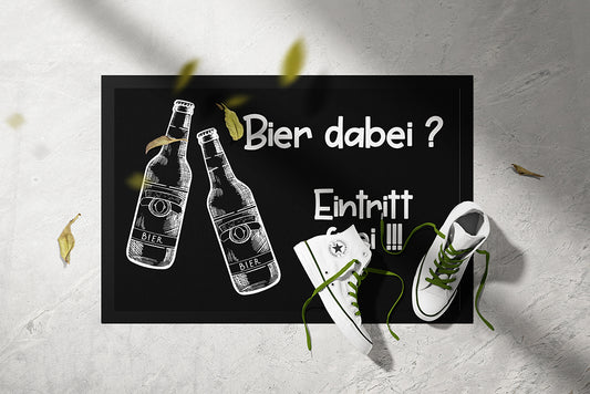 Fussmatte "Bier dabei" in zwei Größen