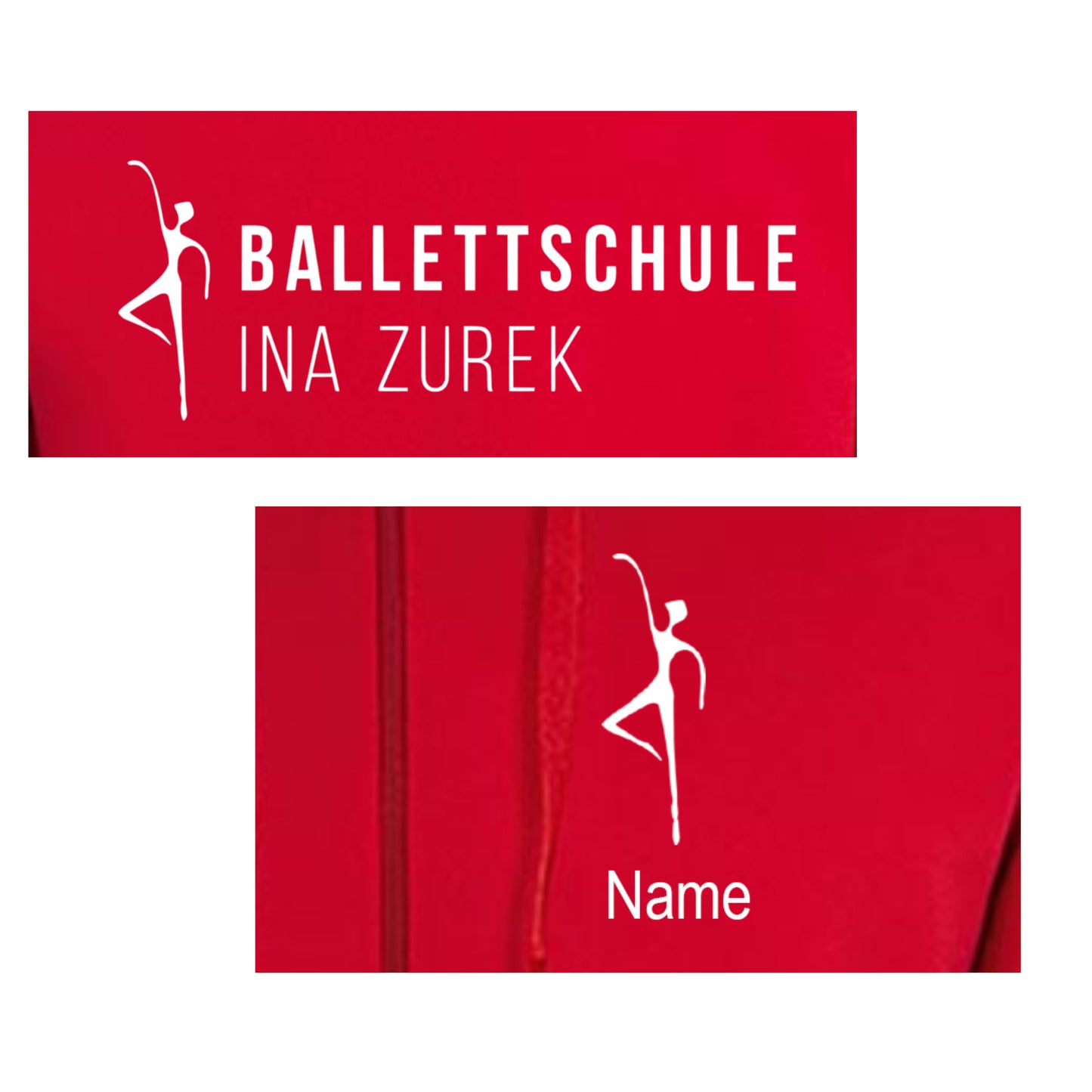 Sweatshirt-Jacke  "Ballettschule" rot