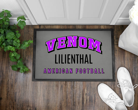 Fussmatte Venom Lilienthal mit gebogenem Logo in zwei Größen