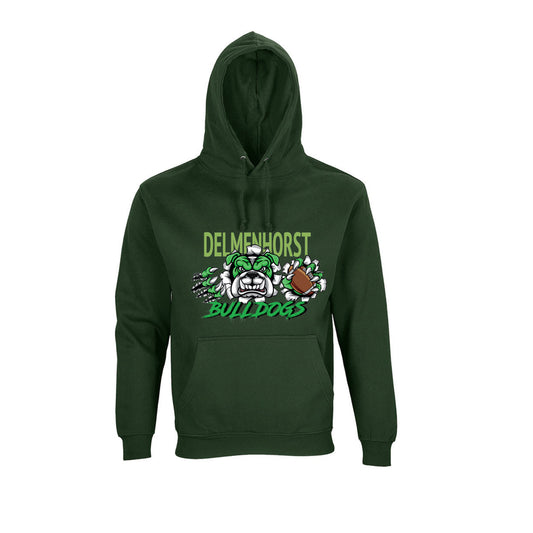 Bulldogs Hoodie grün mit Logo