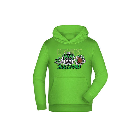 Bulldogs Hoodie Kids in lime green