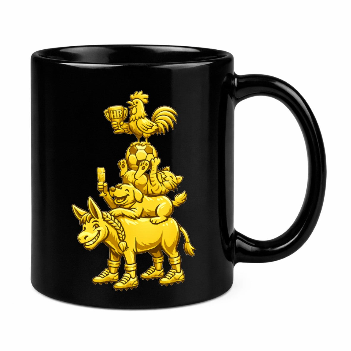Schwarze Tasse EM 2026 Logo "Justitias Erbinnen"