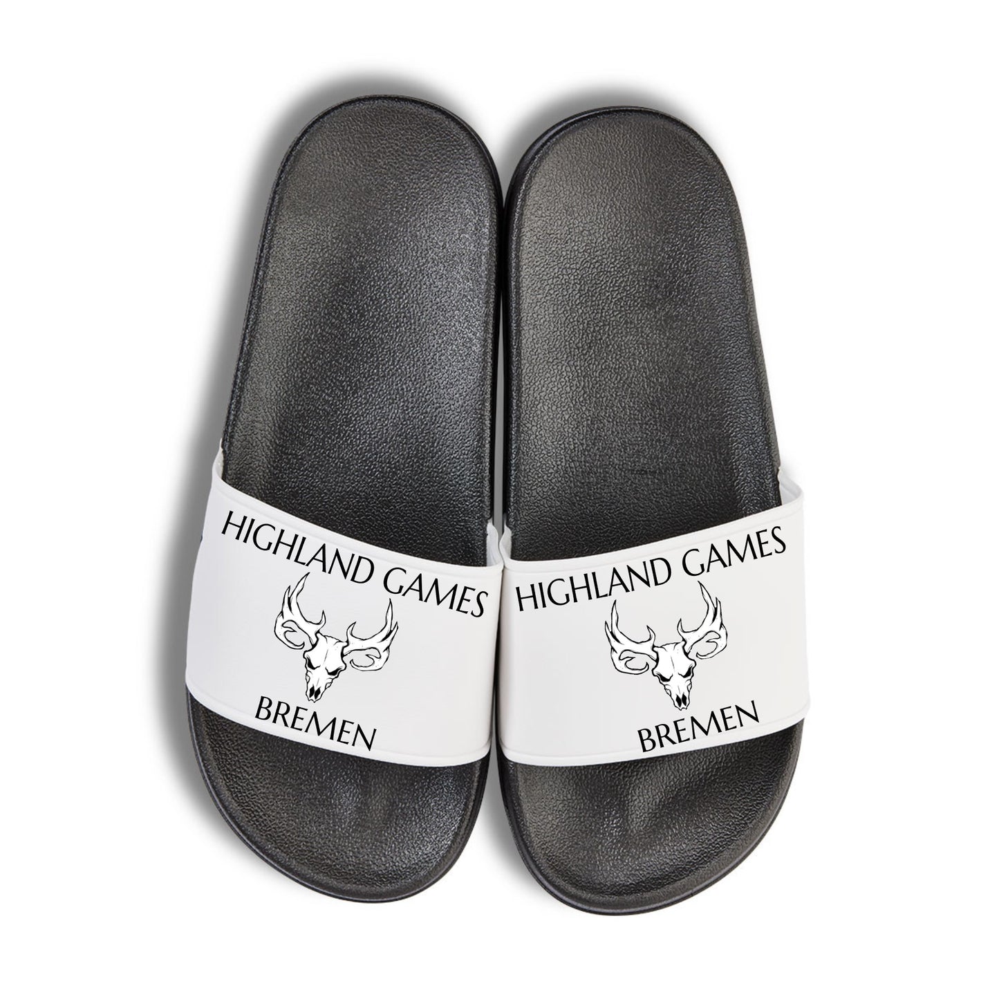 Highland Games  Badelatschen schwarz-weiß
