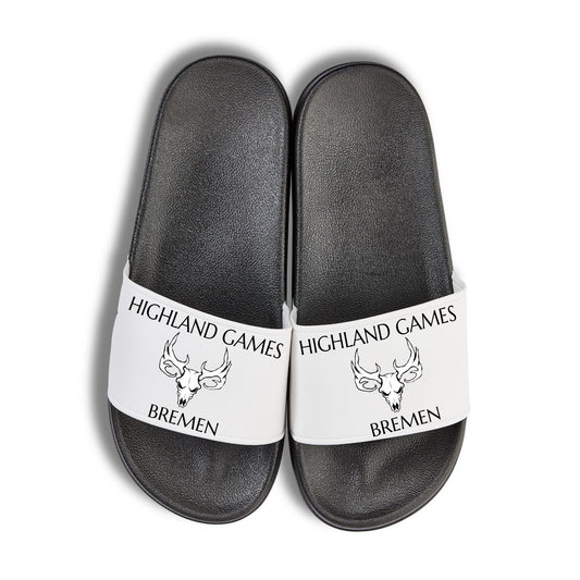 Highland Games  Badelatschen schwarz-weiß