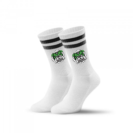 Bulldogs Socken von Mr Socks weiß-schwarz