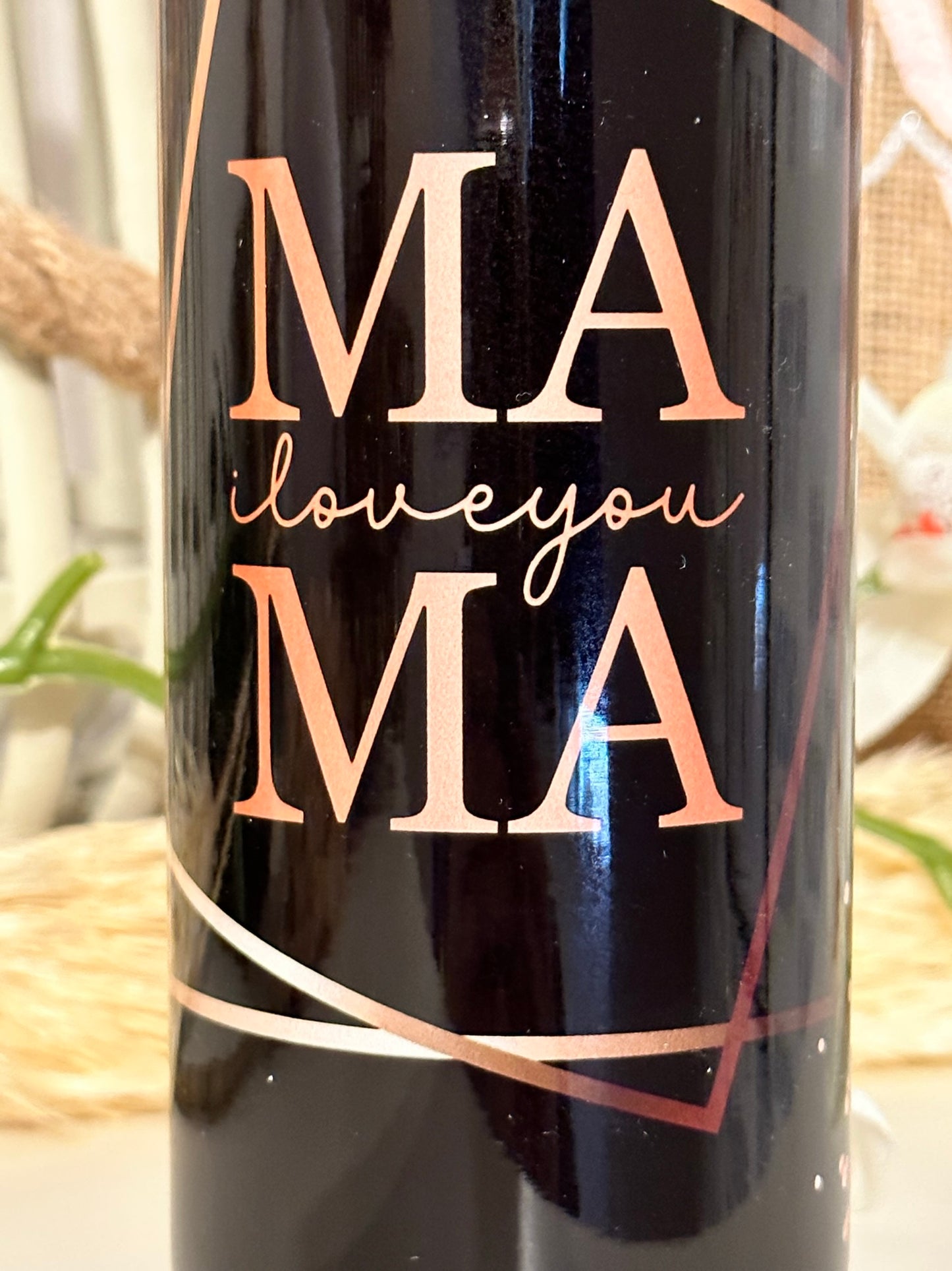 Edelstahl Thermosflasche Mama black