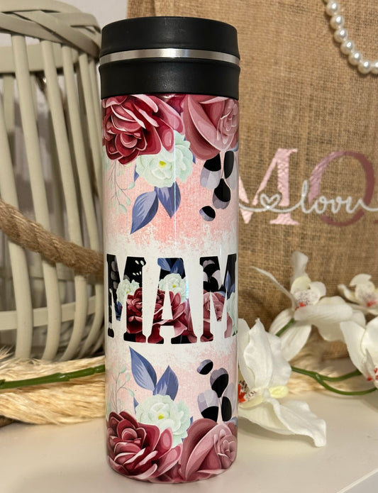 Edelstahl Thermosflasche Mama floral