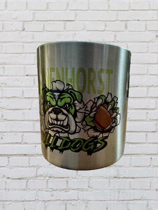 Bulldogs Edelstahltasse mit Karabiner