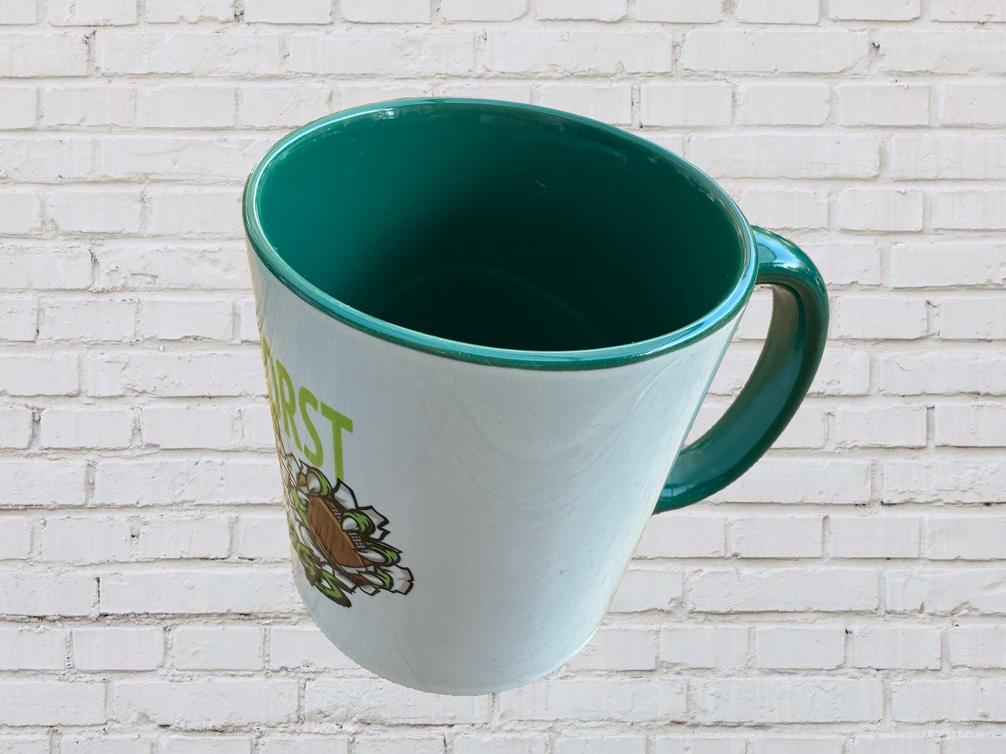 Bulldogs Tasse innen grün