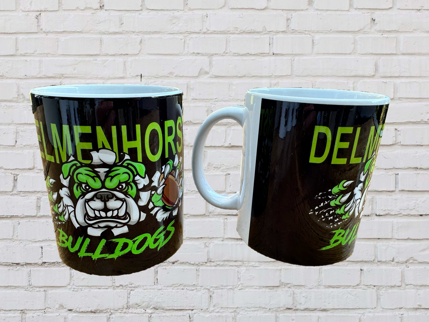 Bulldogs Tasse Hintergrund farbig