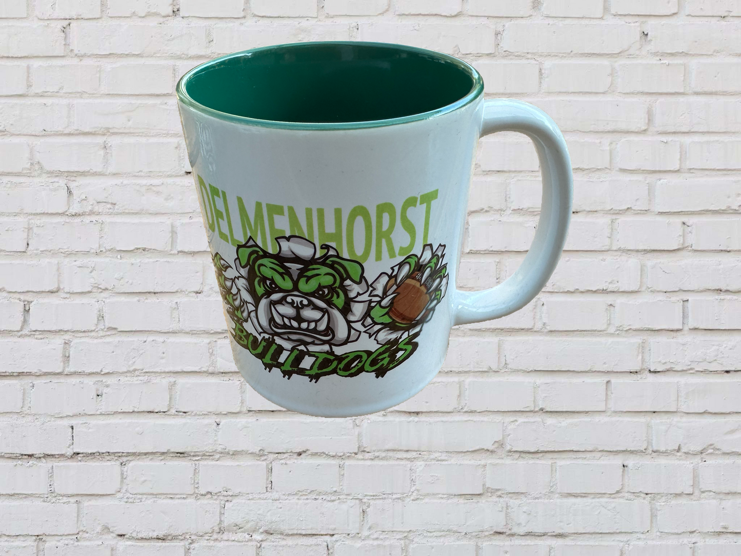 Bulldogs Tasse innen grün